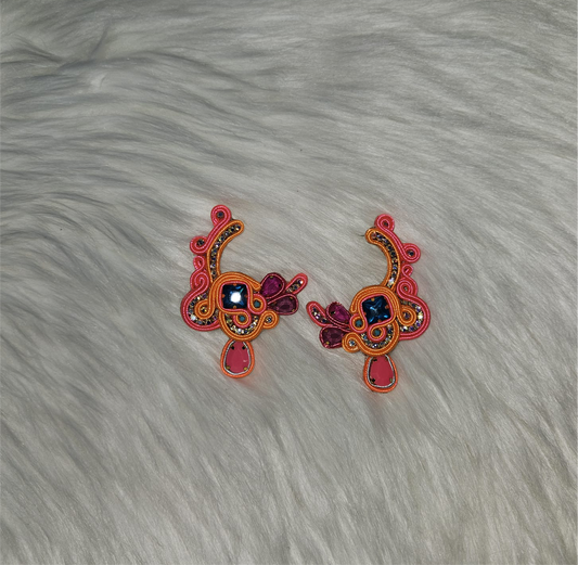 Coral Flame Earings