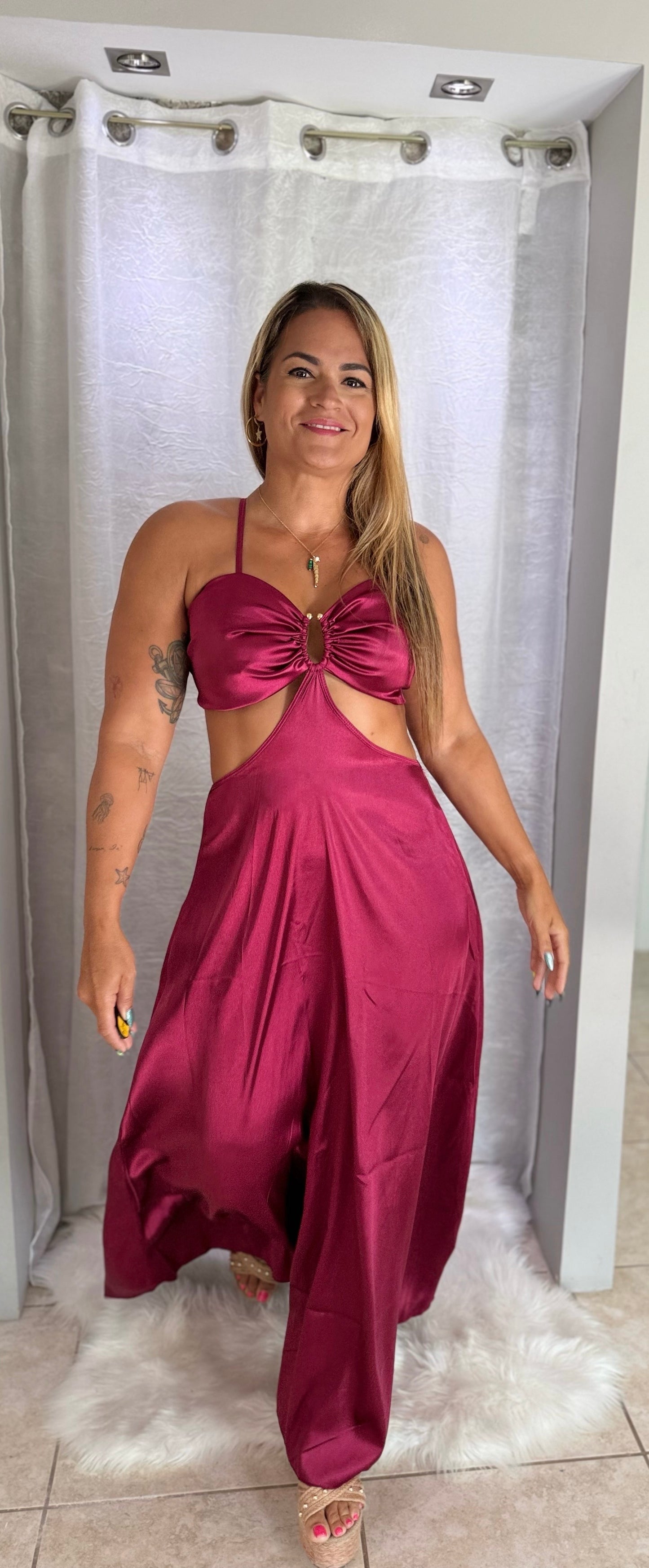 ✨ Sand Bar Dress – Wine Edition ✨