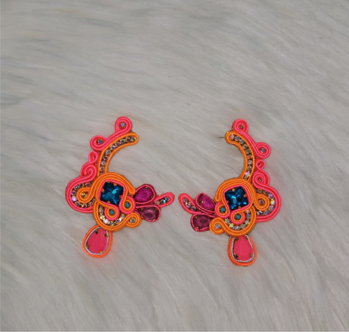 Coral Flame Earings