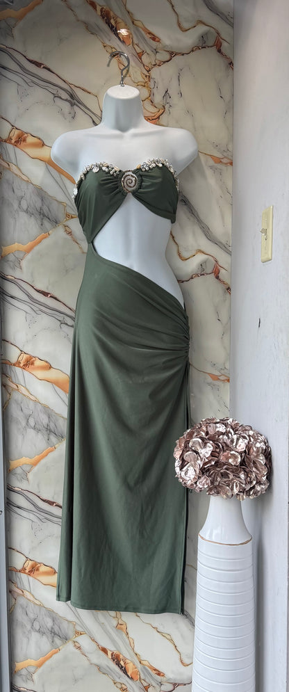 Sea Moss Goddess Dress 🌿✨