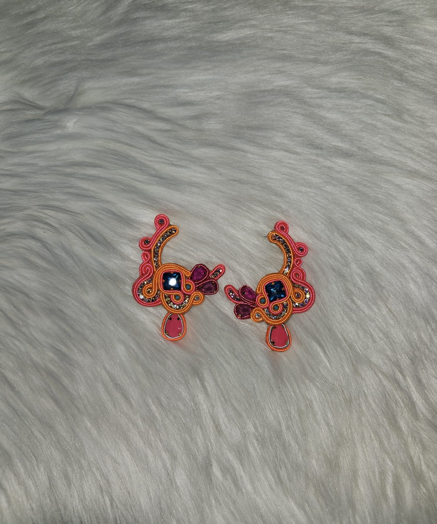 Coral Flame Earings