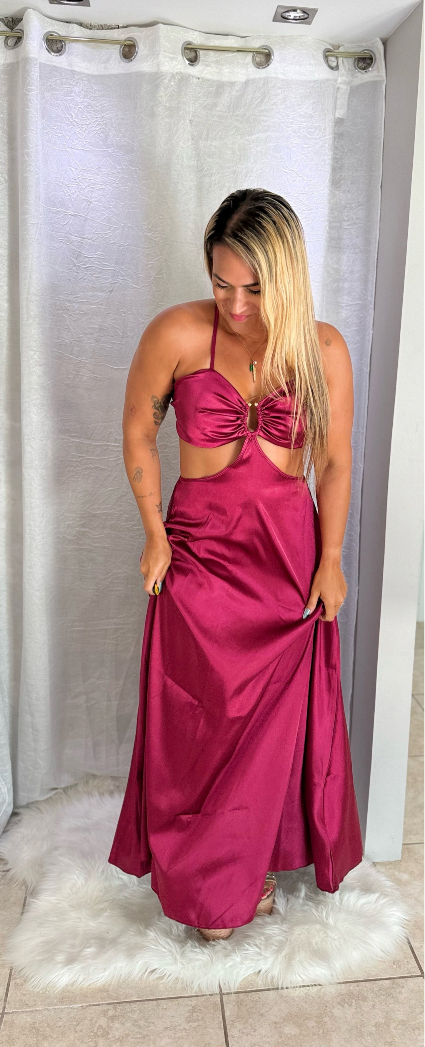 ✨ Sand Bar Dress – Wine Edition ✨