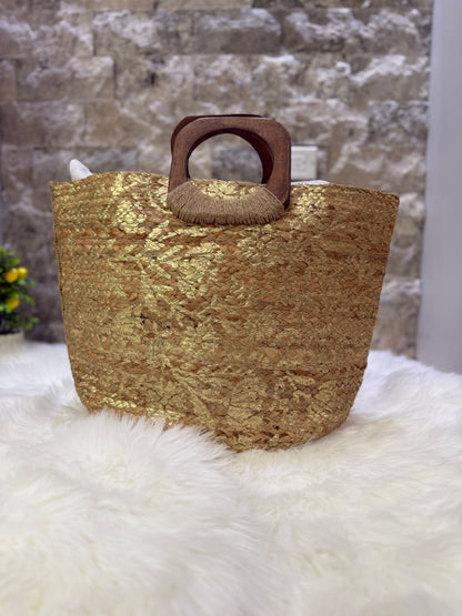 “Brisa Dorada” – Bolso de Playa Artesanal