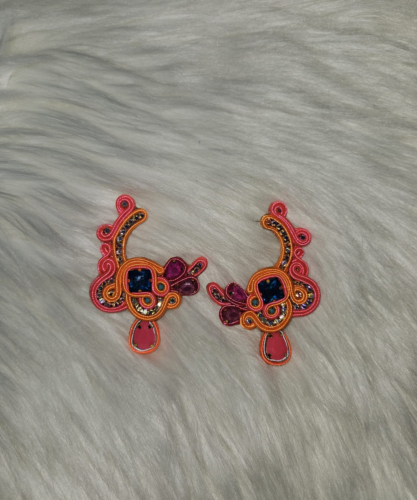 Coral Flame Earings