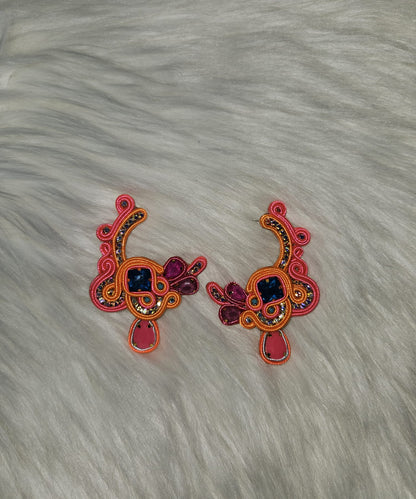 Coral Flame Earings
