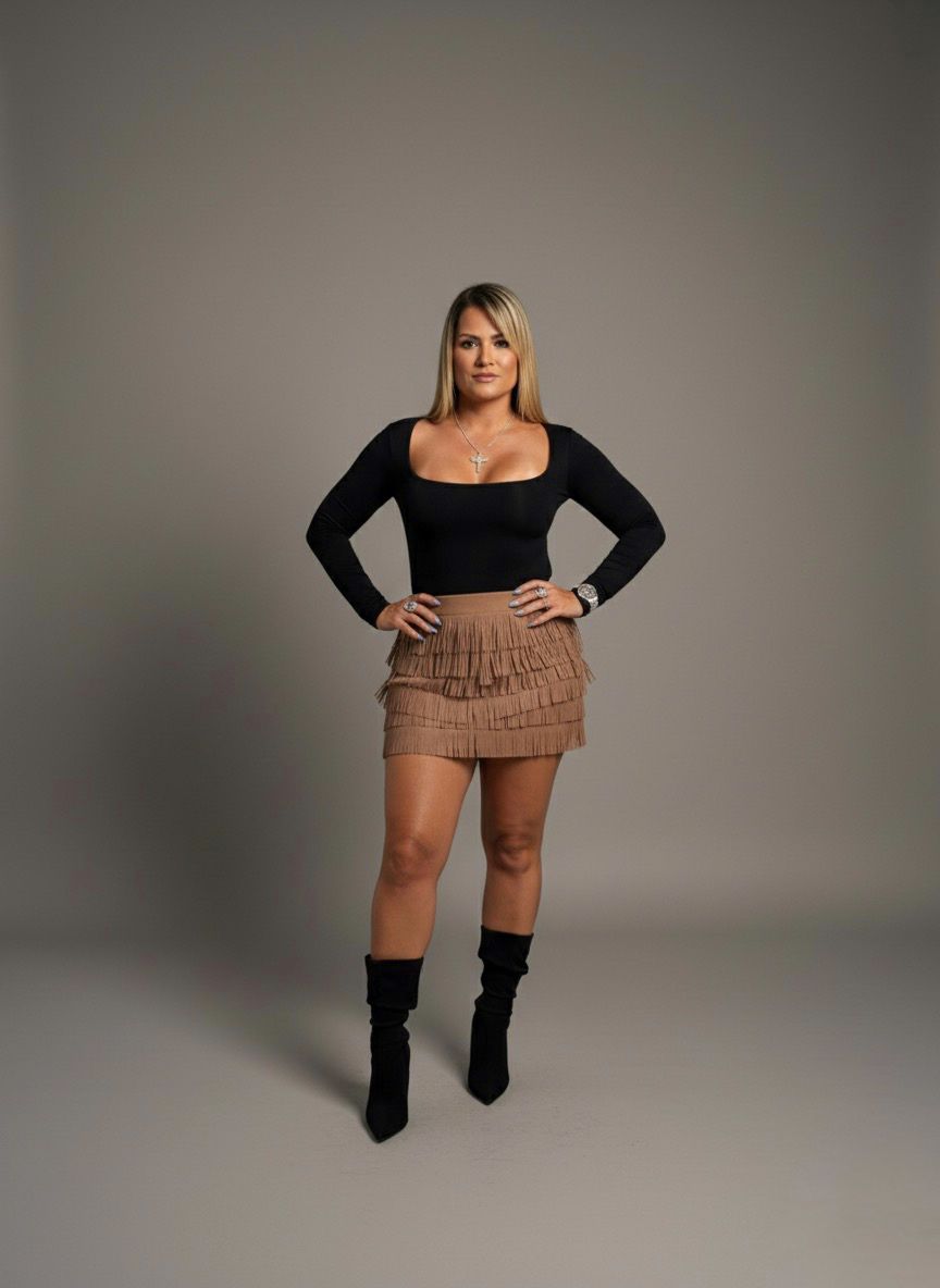 Leather Mocha Skirt