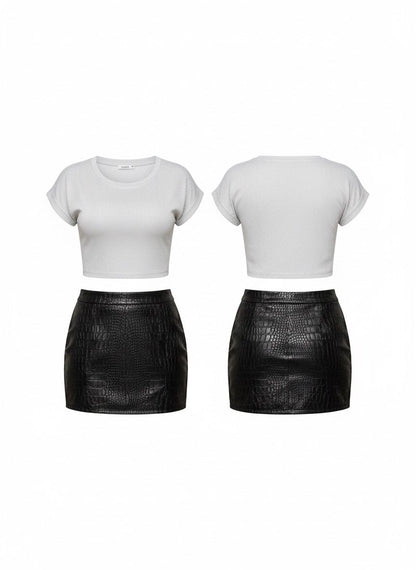 Black Leather Skirt