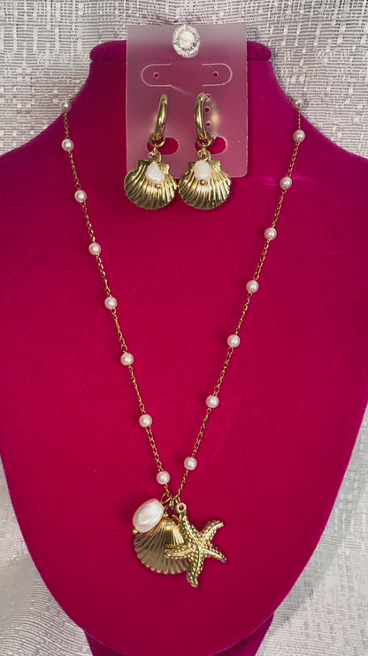 Sea Shells Necklace y Sea Shell Earrings (Piezas se venden por separado) precio si es el set
