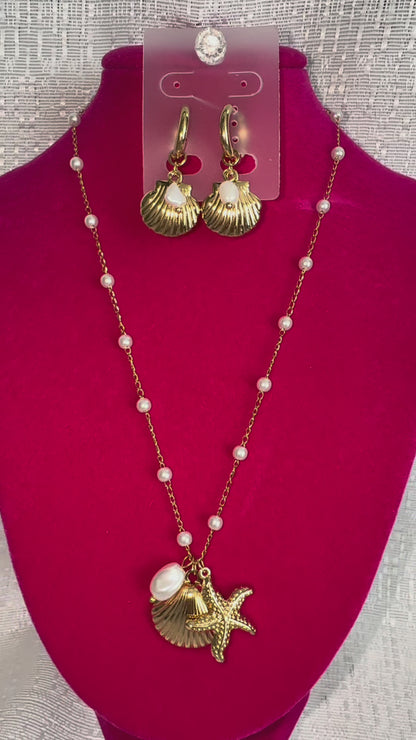 Sea Shells Necklace y Sea Shell Earrings (Piezas se venden por separado) precio si es el set